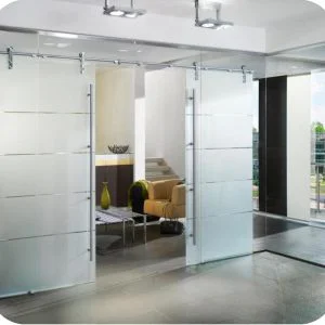 Cửa Kính Cường Lực 2 Cánh Lùa Treo