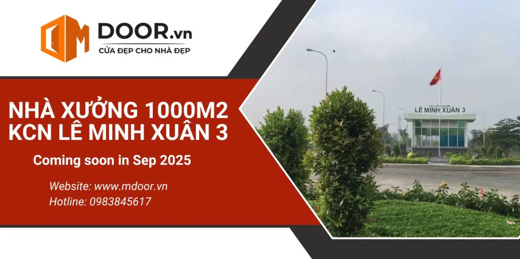 Nhà xưởng 1000m2 KCN Lê Minh Xuân 3